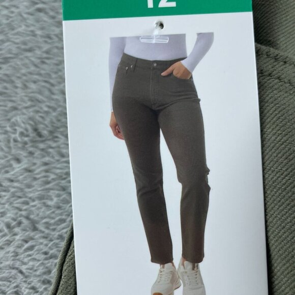 32 Degrees Cool Womens Sweatpant Jeans Size 12 Green Stretch NWT 1579 - Picture 3 of 11